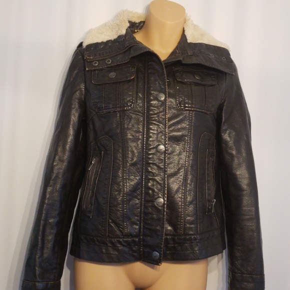 Miss Sixty Jackets & Blazers - Miss Sixty Brown Fur collar Bomber S